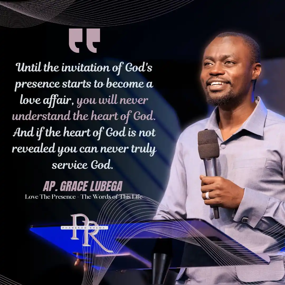 Image from Phaneroo Rhema: Until the invitation of God's presence starts to become a love affair,...