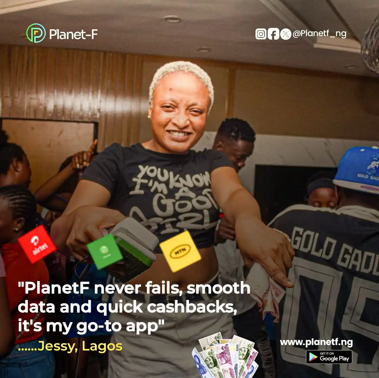 Image from PlanetF_Nigeria: We’re blushing over here 🥹 Here’s what Jessy had to say about using P...