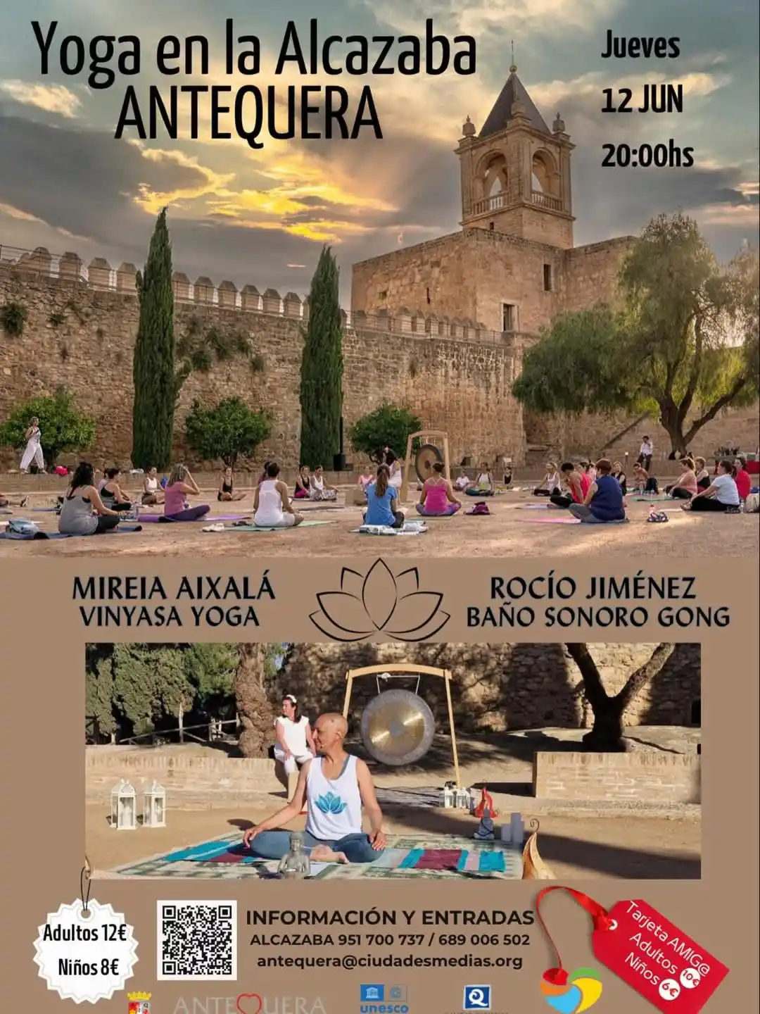 Image from Antequera, con Q de Qultura: *Yoga en la Alcazaba* regresa con una experiencia única bajo el atarde...