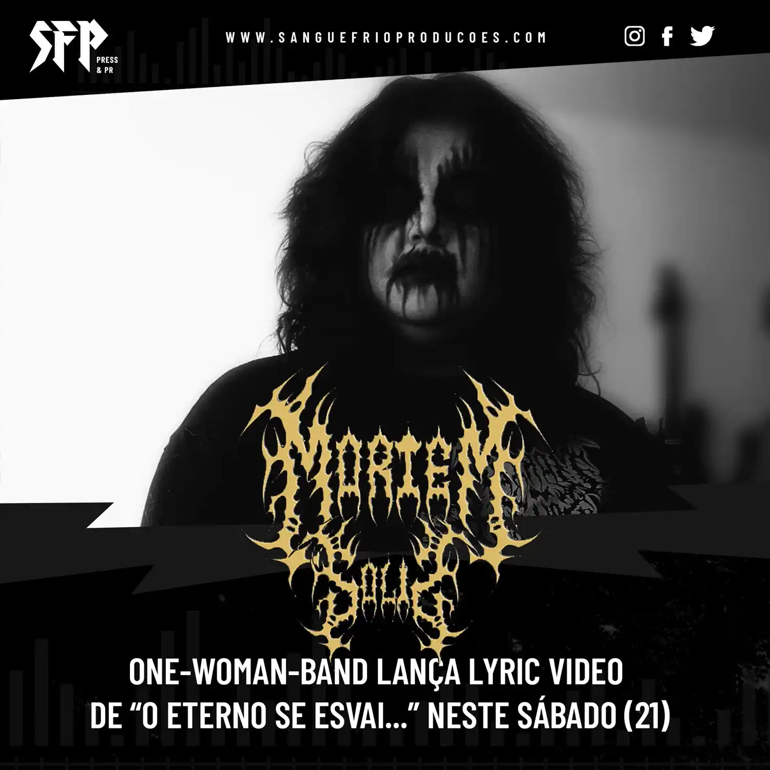 Image from SFP - Press & PR | Sangue Frio Records: 🚨 A MORTEM SOLIS lança o lyric video de “O Eterno Se Esvai...” neste ...