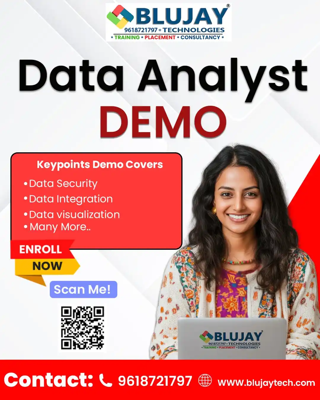 Image from Blujay Technologies !! Trainings | placements| Consulting : 📢 Are You Ready to Become a Data Analyst? Join our FREE Data Analyst ...