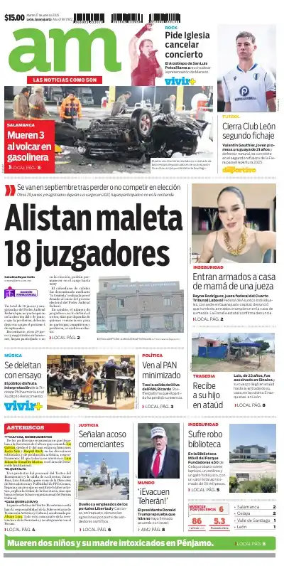 Image from Periódico AM  📰  CELAYA: ¡Buenos días!, hoy es *martes 17 de junio del 2025* | 📰 Comienza tu d...