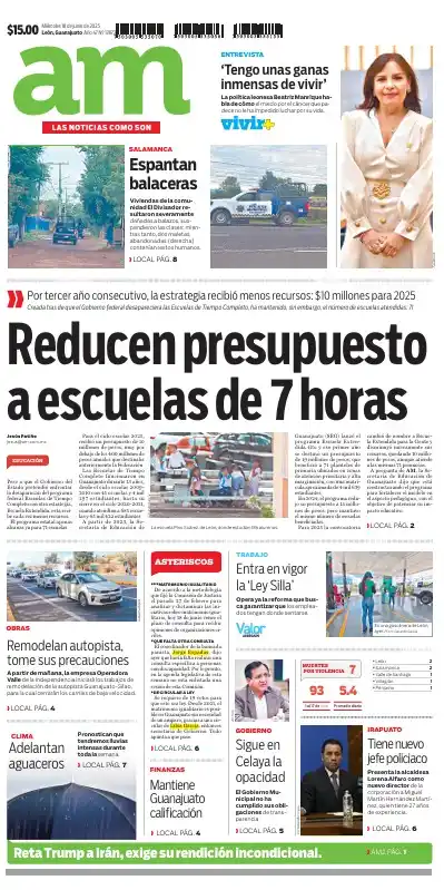 Image from Periódico AM  📰  CELAYA: ¡Buenos días!, hoy es *miércoles 18 de junio del 2025* | 📰 Comienza t...