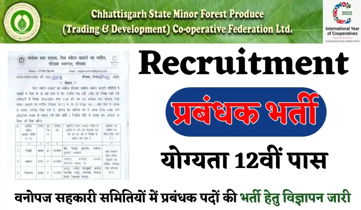 CG Sarkari Naukri post