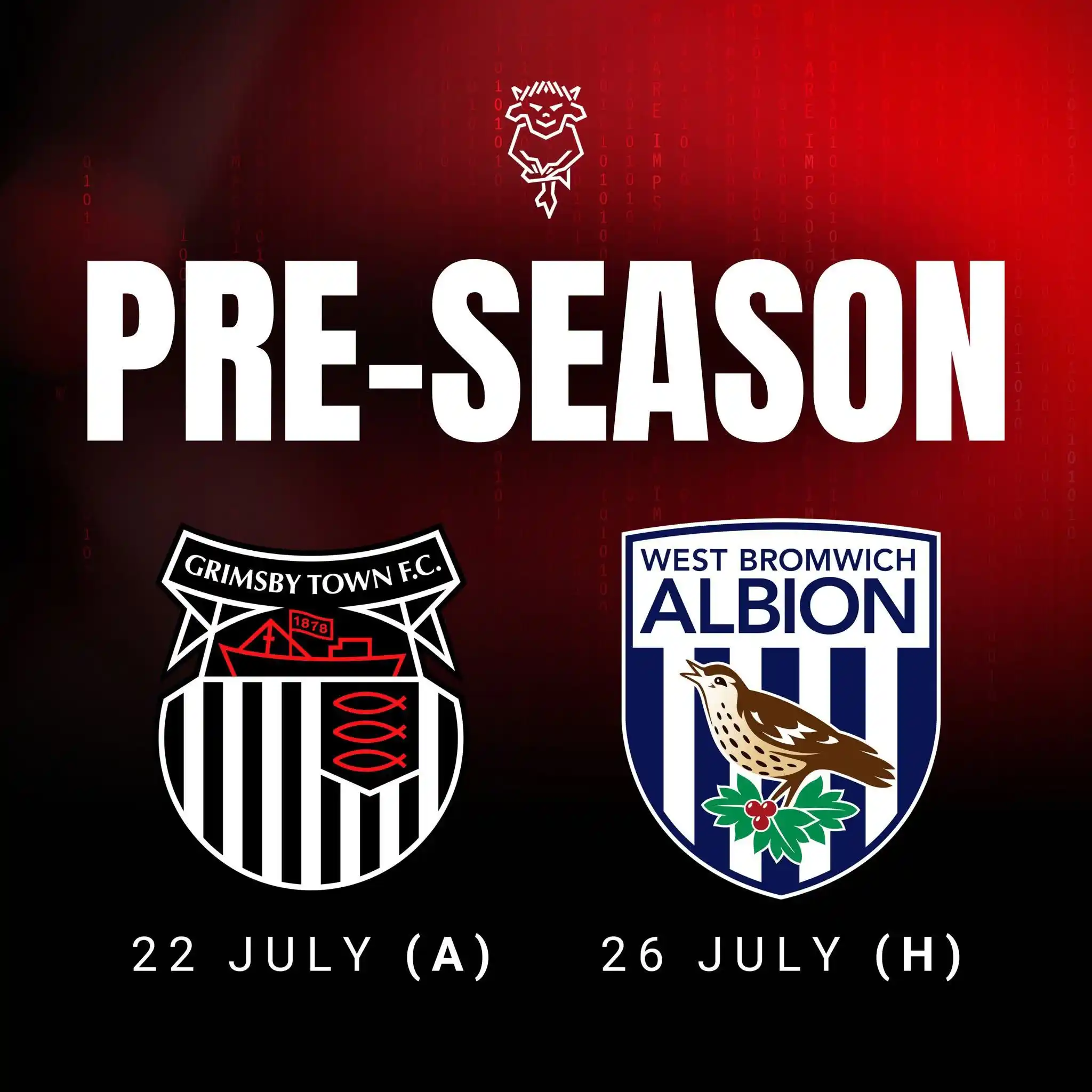 Image from Lincoln City Football Club: 🗓️ City will take on Grimsby Town and West Bromwich Albion as part of...