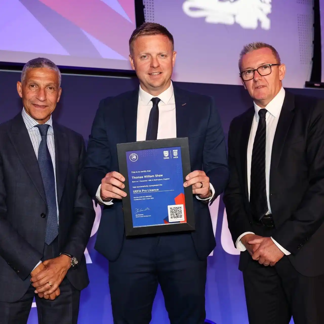 Image from Lincoln City Football Club: 👏 Congratulations to assistant head coach Tom Shaw, who recently cele...