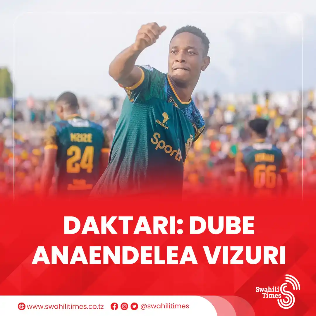 Image from Swahili Times: Daktari wa Yanga SC amesema mchezaji Prince Dube amepata majeraha ya n...