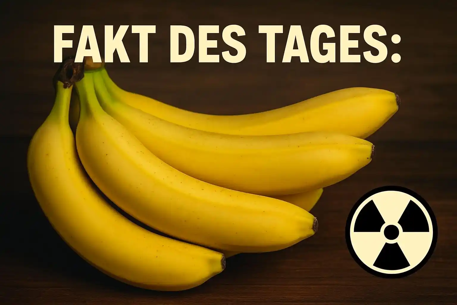 Image from Wissen mit Johnny: *Fakt des Tages:* Bananen sind leicht radioaktiv. Wegen ihres Kaliumge...