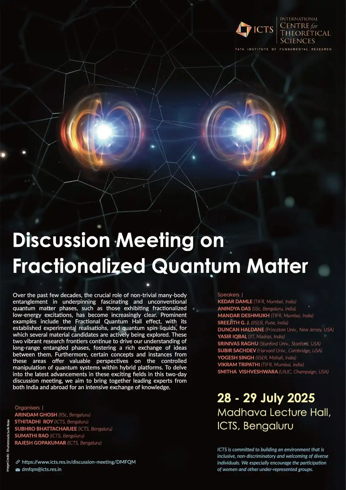 Image from Physics Aspirants: ICTS Discussion Meeting on Fractionalized Quantum Matter https://www....