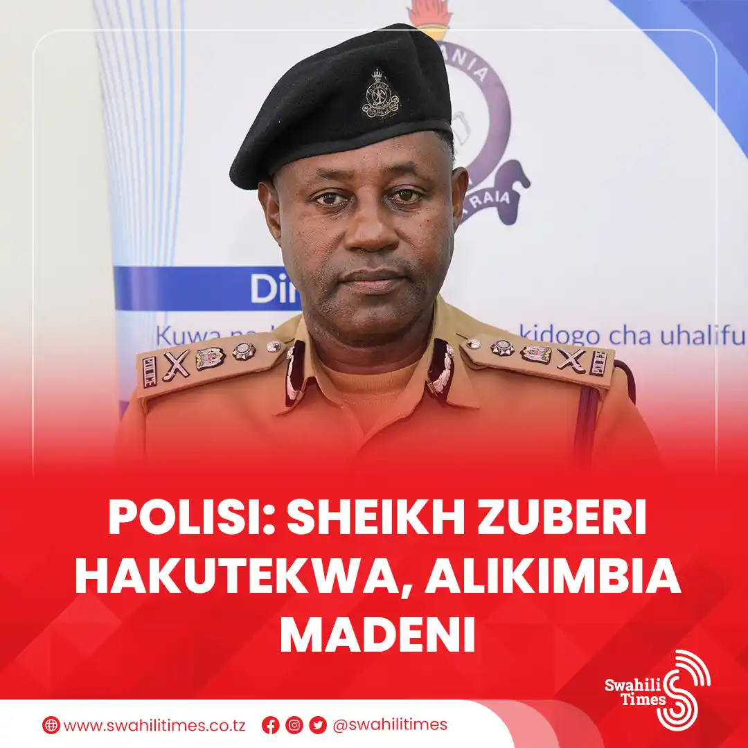 Image from Swahili Times: Jeshi la Polisi limesema linamshikilia Sheikh Zuberi Said Nkokoo (53) ...