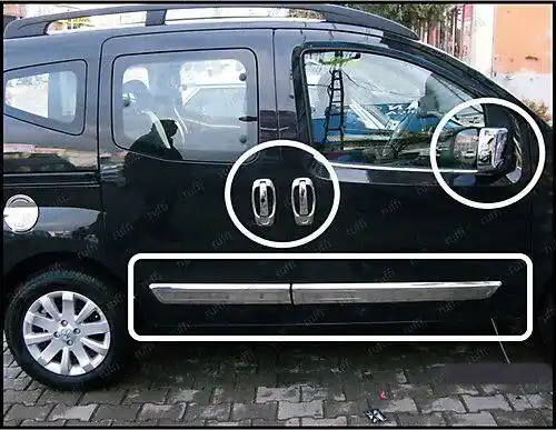 Image from atsepete.net: Leader Fiat Fiorino 3'lü Krom Set Yan Kapı Çıtası Kapı Kolu Ayna Kapağ...