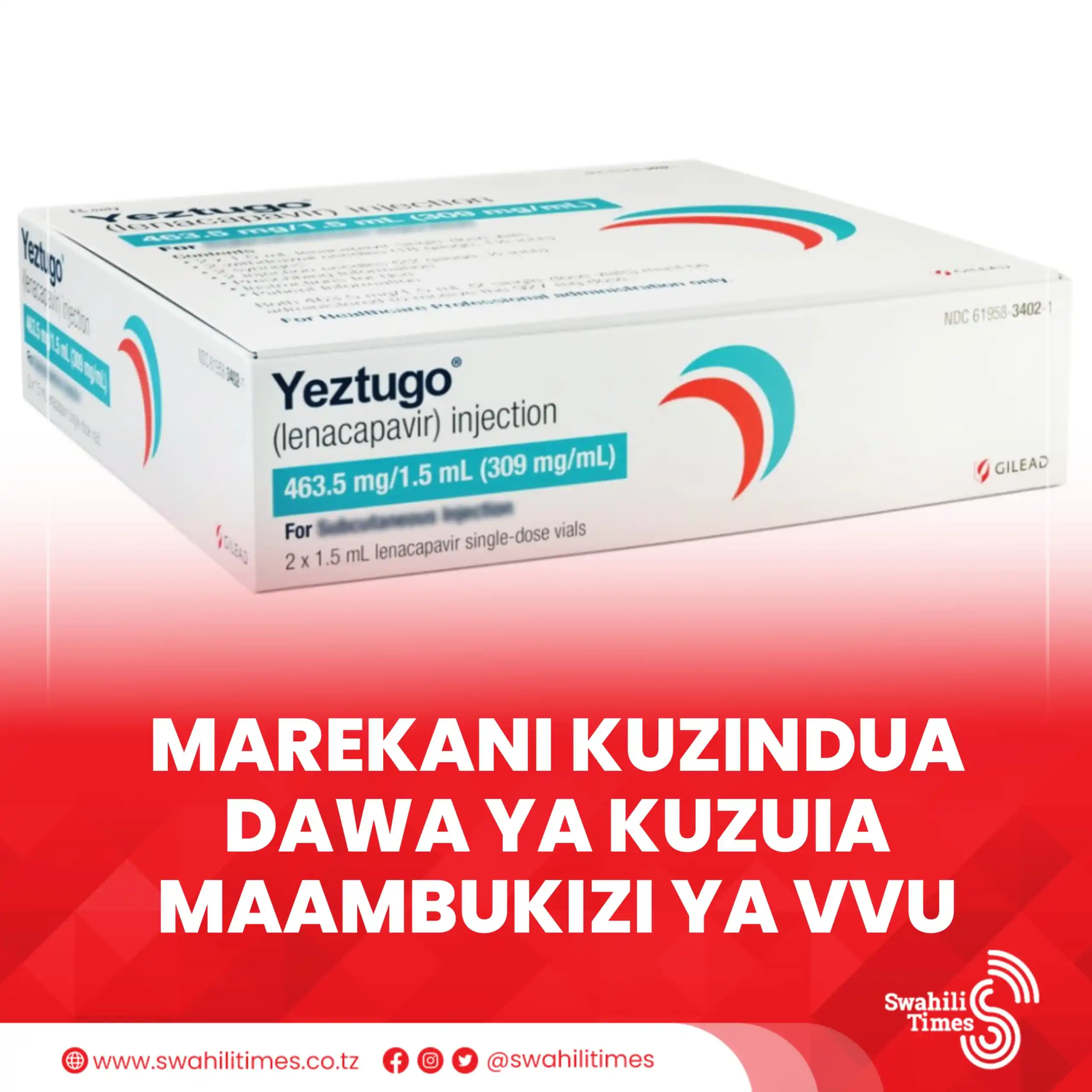 Image from Swahili Times: Mamlaka ya Chakula na Dawa ya Marekani (FDA) imeidhinisha dawa mpya ii...