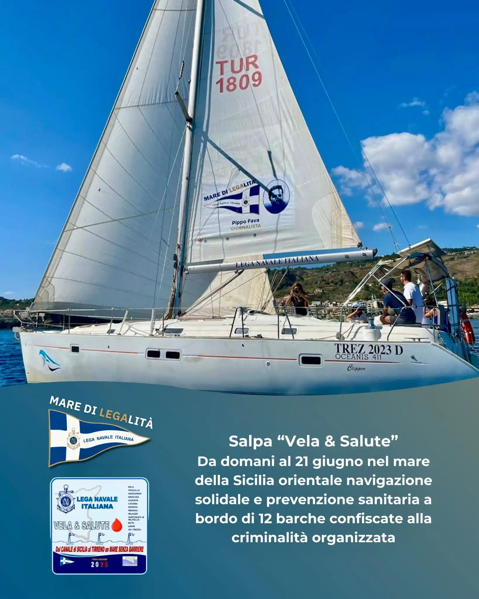 Image from Lega Navale Italiana: ⛵️Salpa domani la terza edizione di “Vela & Salute”, crociera socio-so...