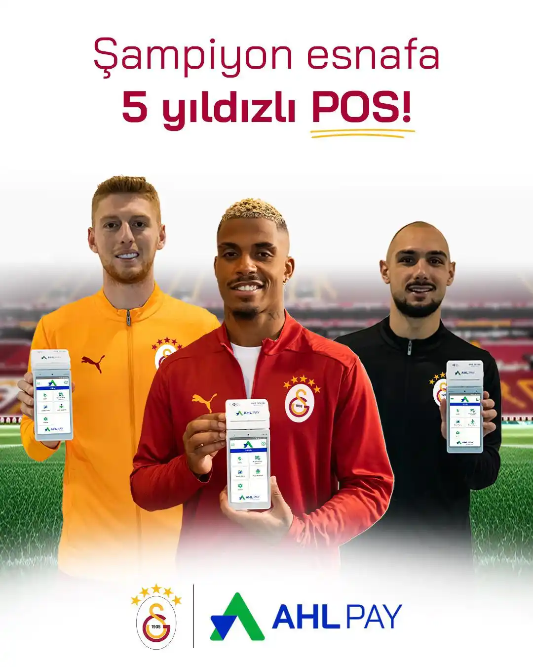 Image from Galatasaray: Şampiyon Esnafa, 5 Yıldızlı POS Yakışır! 🏆  AndroidPOS, Yazar Kasa PO...