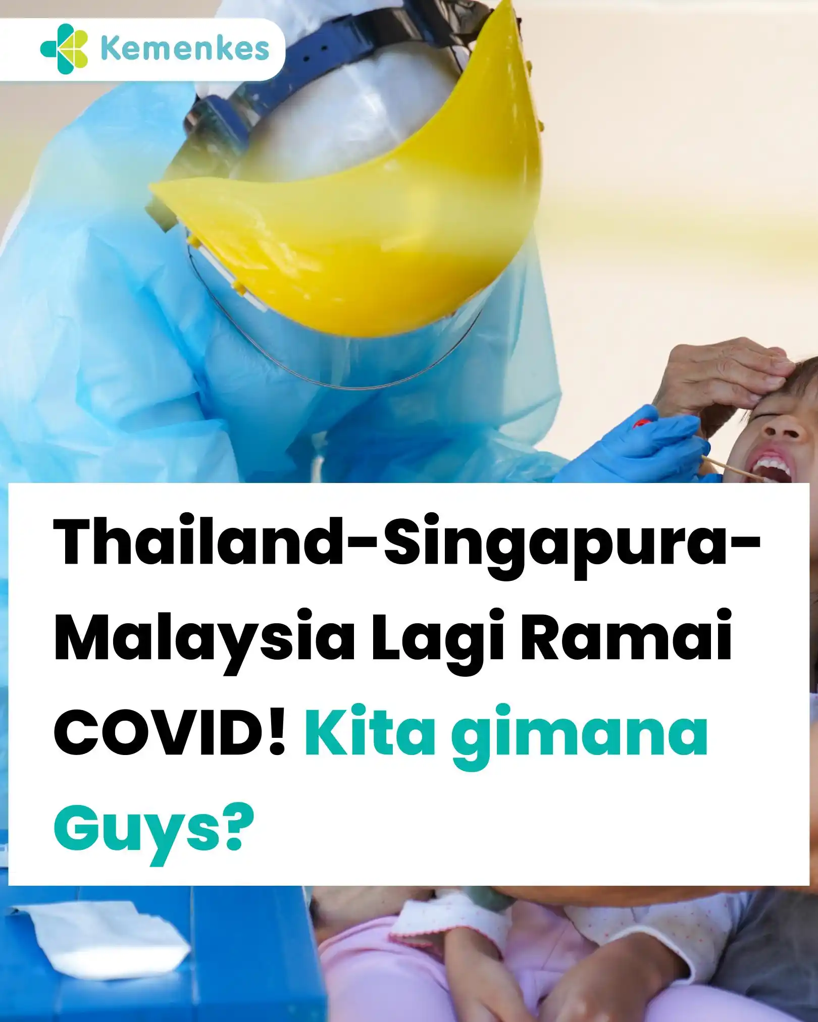 Image from Kementerian Kesehatan RI: Sejumlah negara di ASEAN lagi mengalami lonjakan kasus COVID-19. Giman...