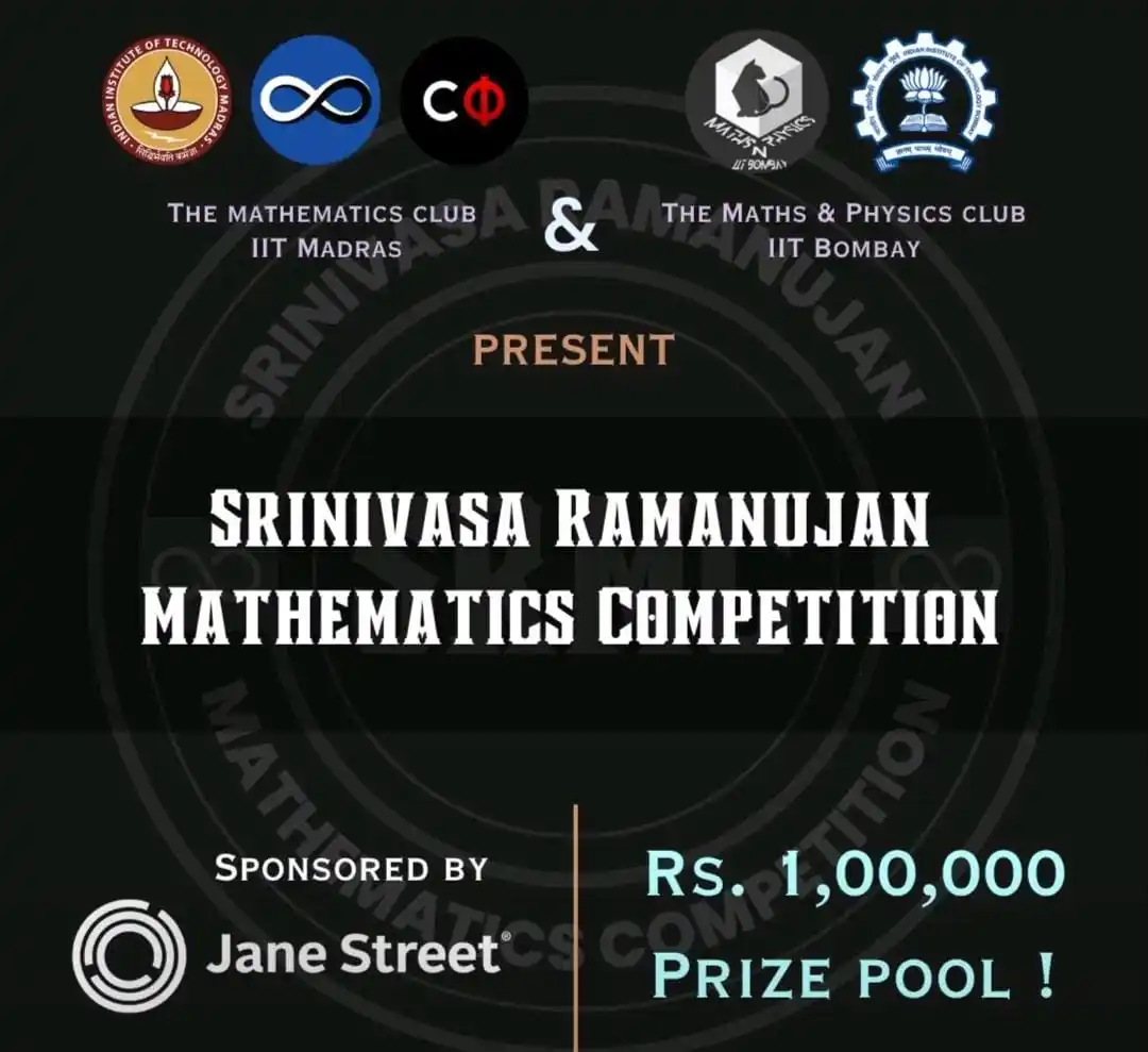 Image from Physics Aspirants: Srinivasa Ramanujan Mathematics Competition https://srmc.mathiitm.com...