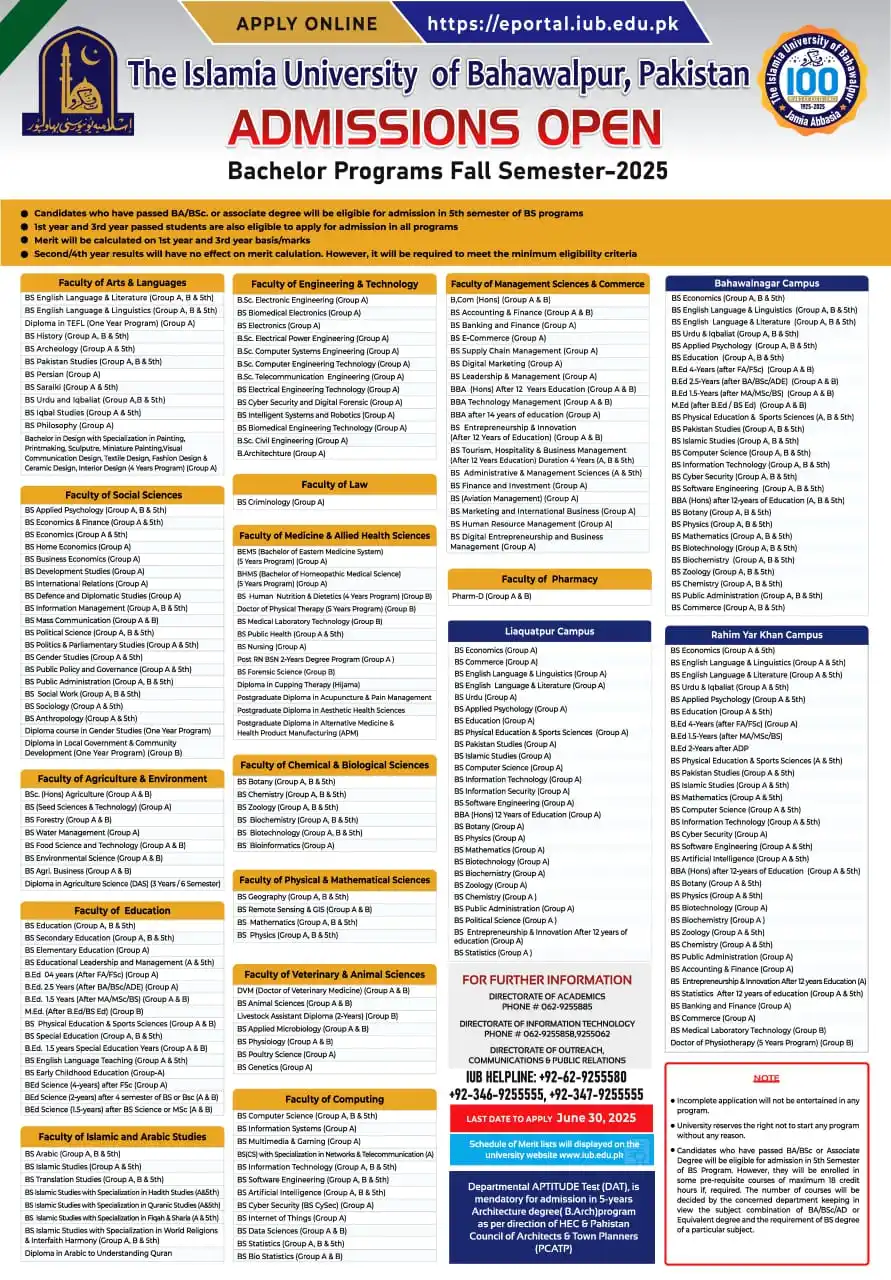 Image from EDUCATION JUNCTION: *The University of Bahawalpur (IUB)* `Bahawalpur | Rahim Yar Khan | Ba...