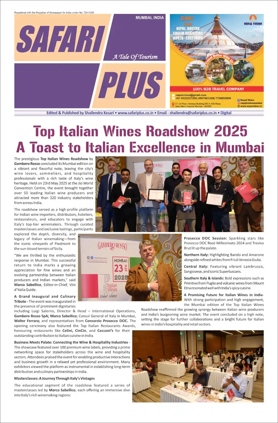 Image from VYOM.One: *Top Italian Wines Roadshow 2025 - A Toast to Italian Excellence in Mu...