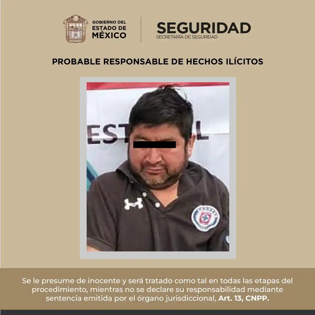 Image from Secretaría de Seguridad del Edomex : Tras una llamada al 9️⃣-1️⃣-1️⃣, policías estatales 👮🏼‍♀️👮🏾 detuvi...