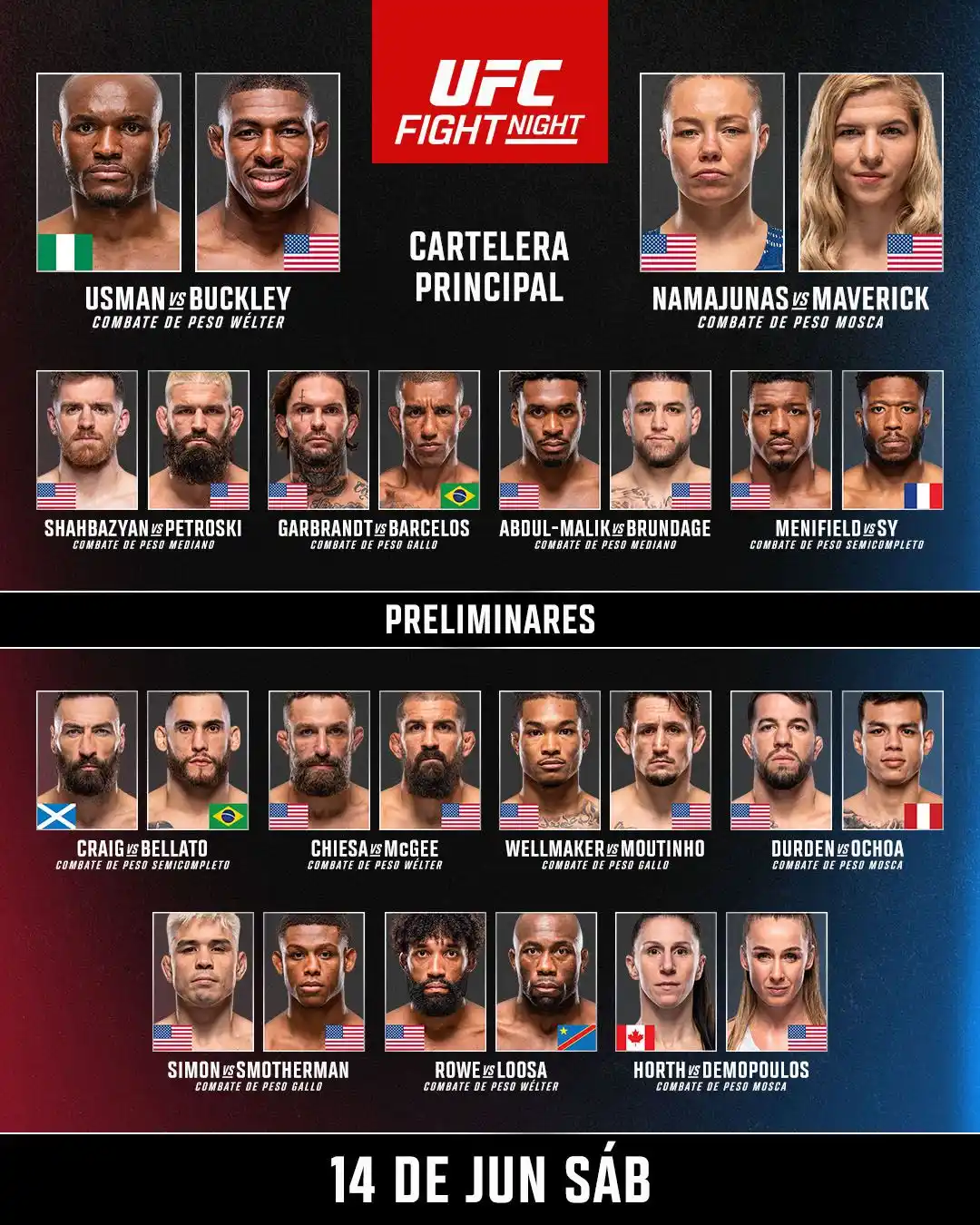 Image from @UFCEspanol: Tu cartelera para <a class="text-blue-500 hover:underline cursor-point...