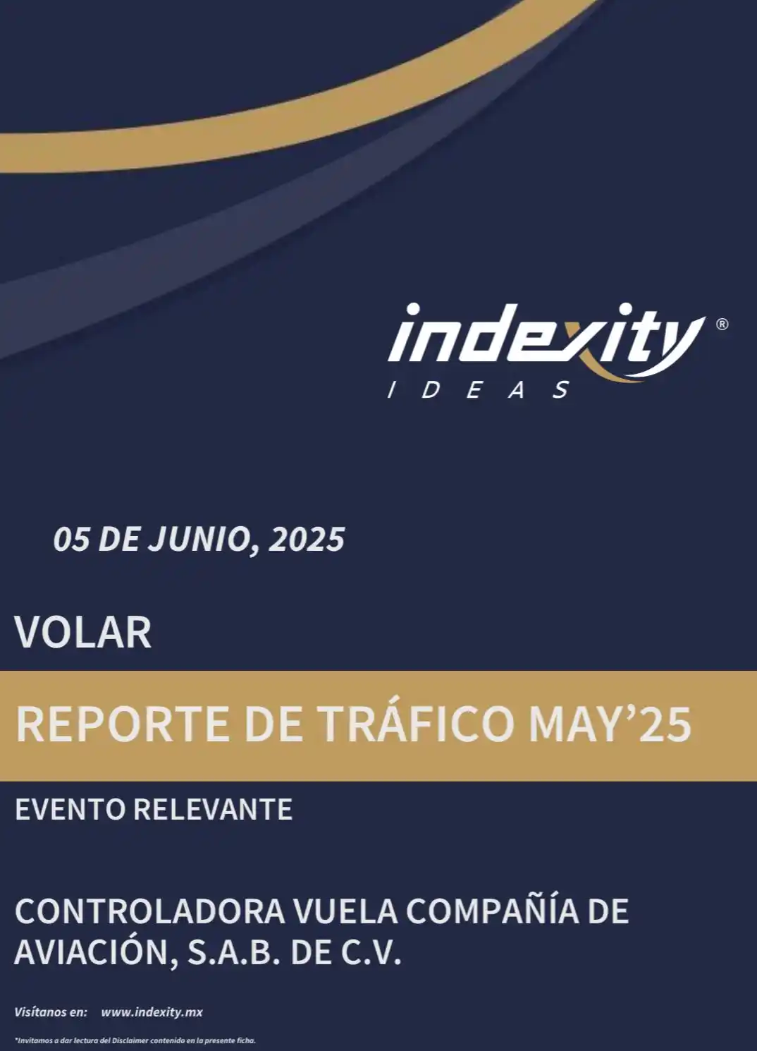 Image from Indexity: Volaris - Reporte de tráfico a mayo 2025. Descarga la ficha: https://i...