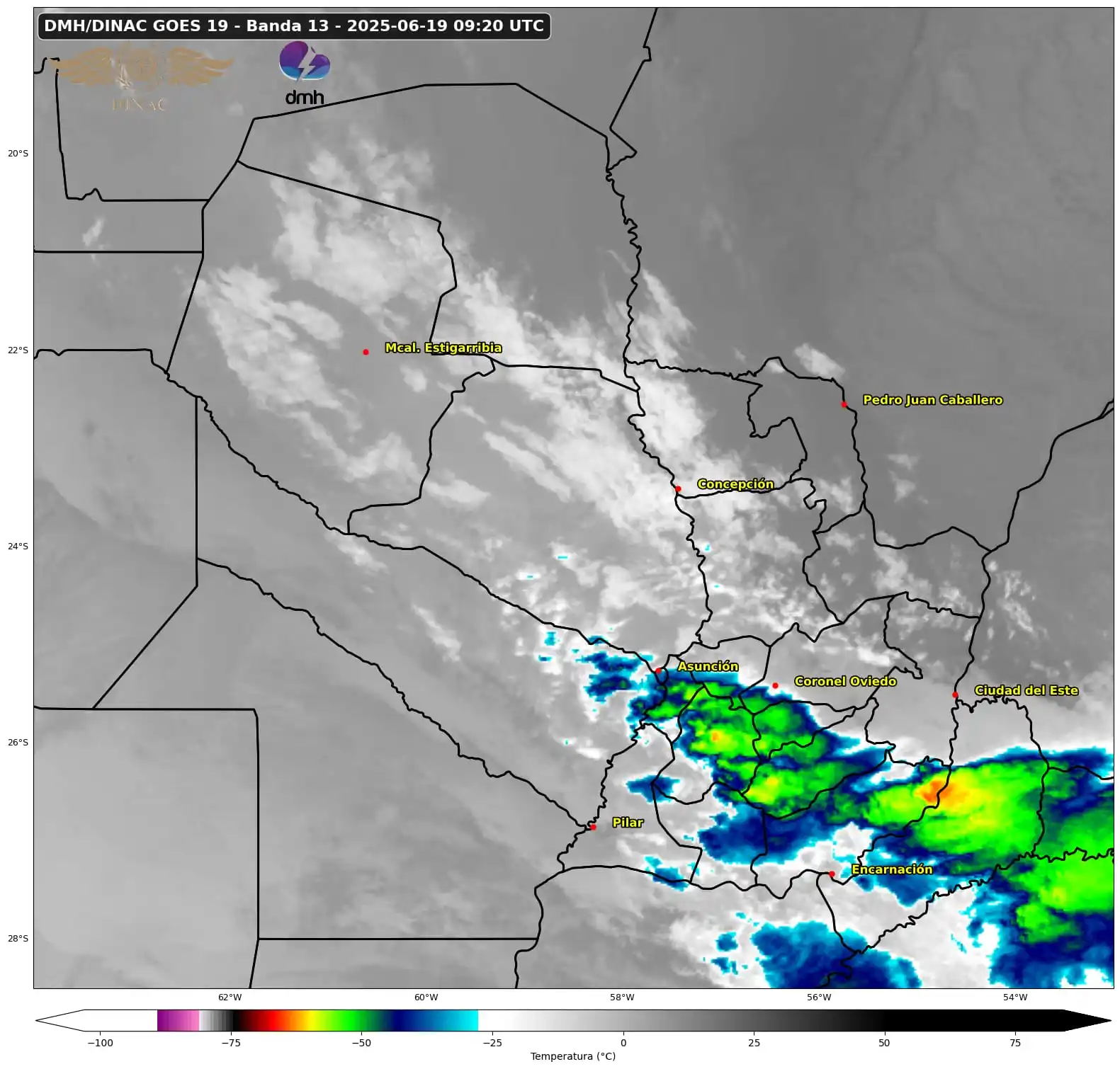 Image from Meteorología Encarnación: Actualización del tiempo | Continúan las lluvias en Itapúa y los depar...