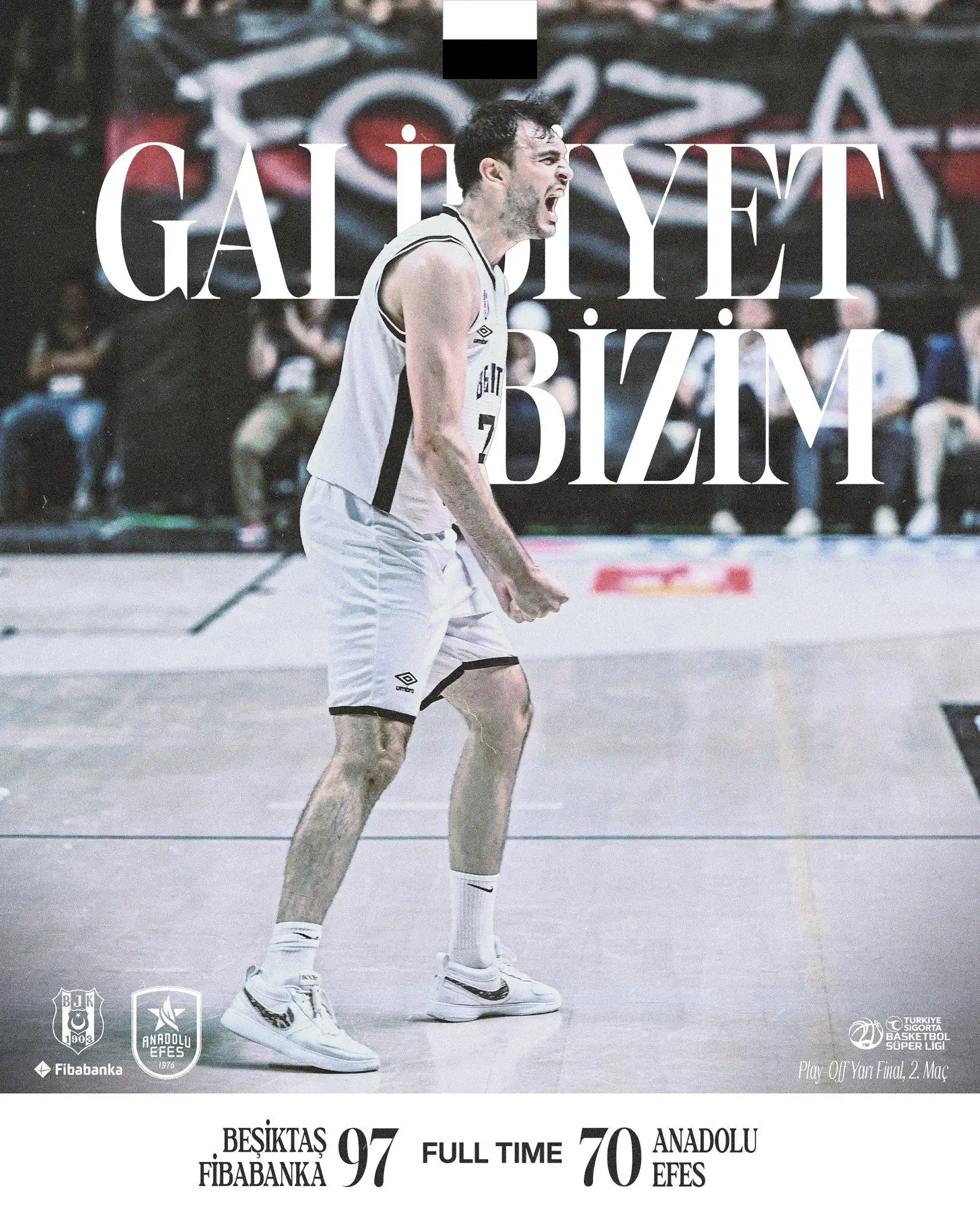 Image from Beşiktaş JK: Akatlar’da galibiyet bizim! Seride durumu 1-1'e getiriyoruz. 👊  Beşik...