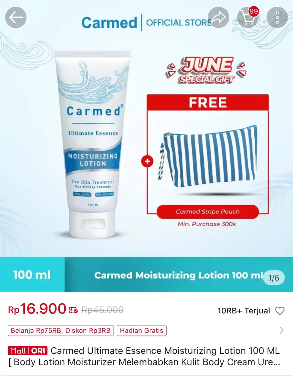 Image from Racun Shopee Receh: Carmed Ultimate Essence Moisturizing Lotion 100 ML [ Body Lotion Moist...