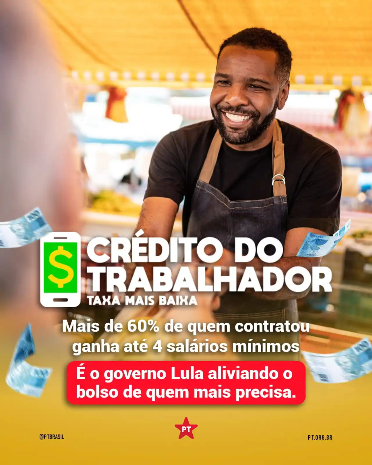 Image from PT - Partido dos Trabalhadores: CRÉDITO DO TRABALHADOR: Mais de 60% dos trabalhadores que contrataram ...