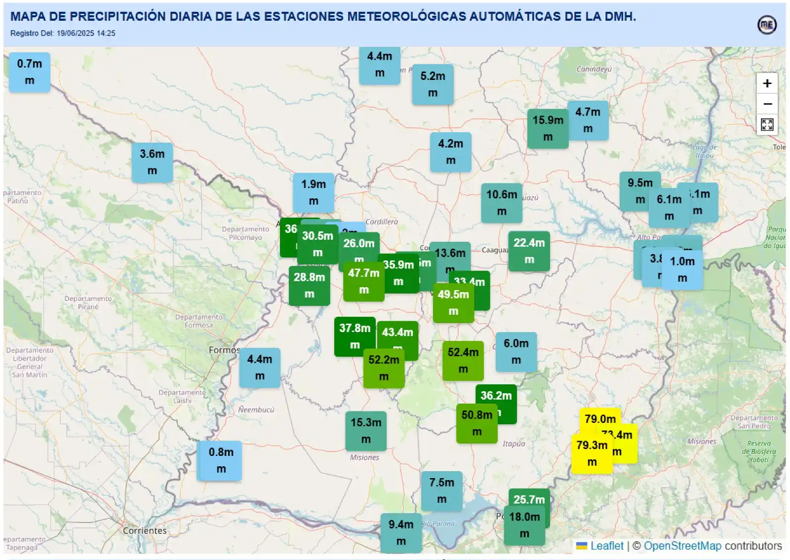Image from Meteorología Encarnación: 🔊 ¿Cuánto llovió? Ayer en Encarnación registramos 53.6 mm, sumado a ...