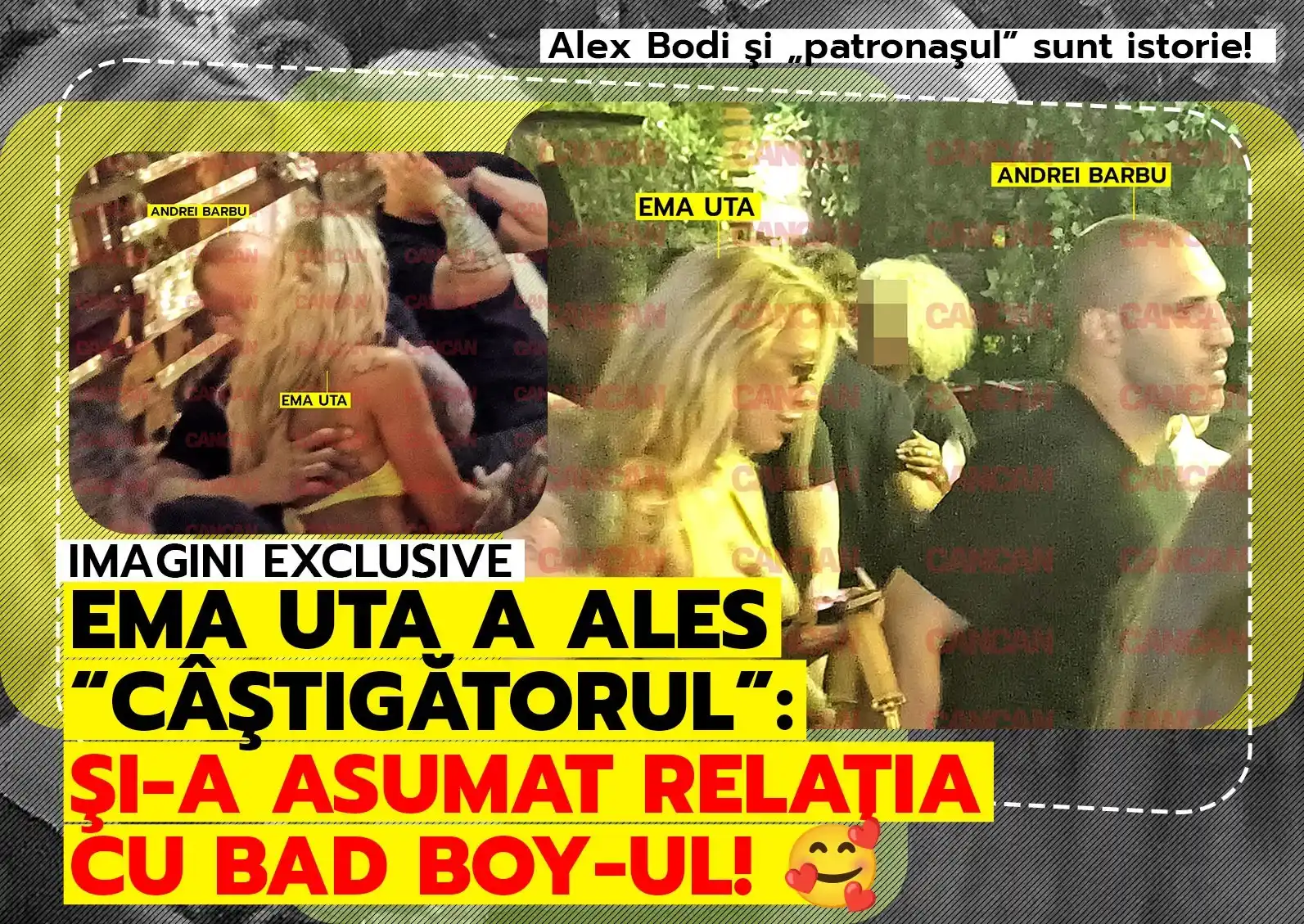 Image from CANCAN: Ema Uta şi-a asumat relaţia cu bad boy-ul! Alex Bodi şi „patronaşul” s...