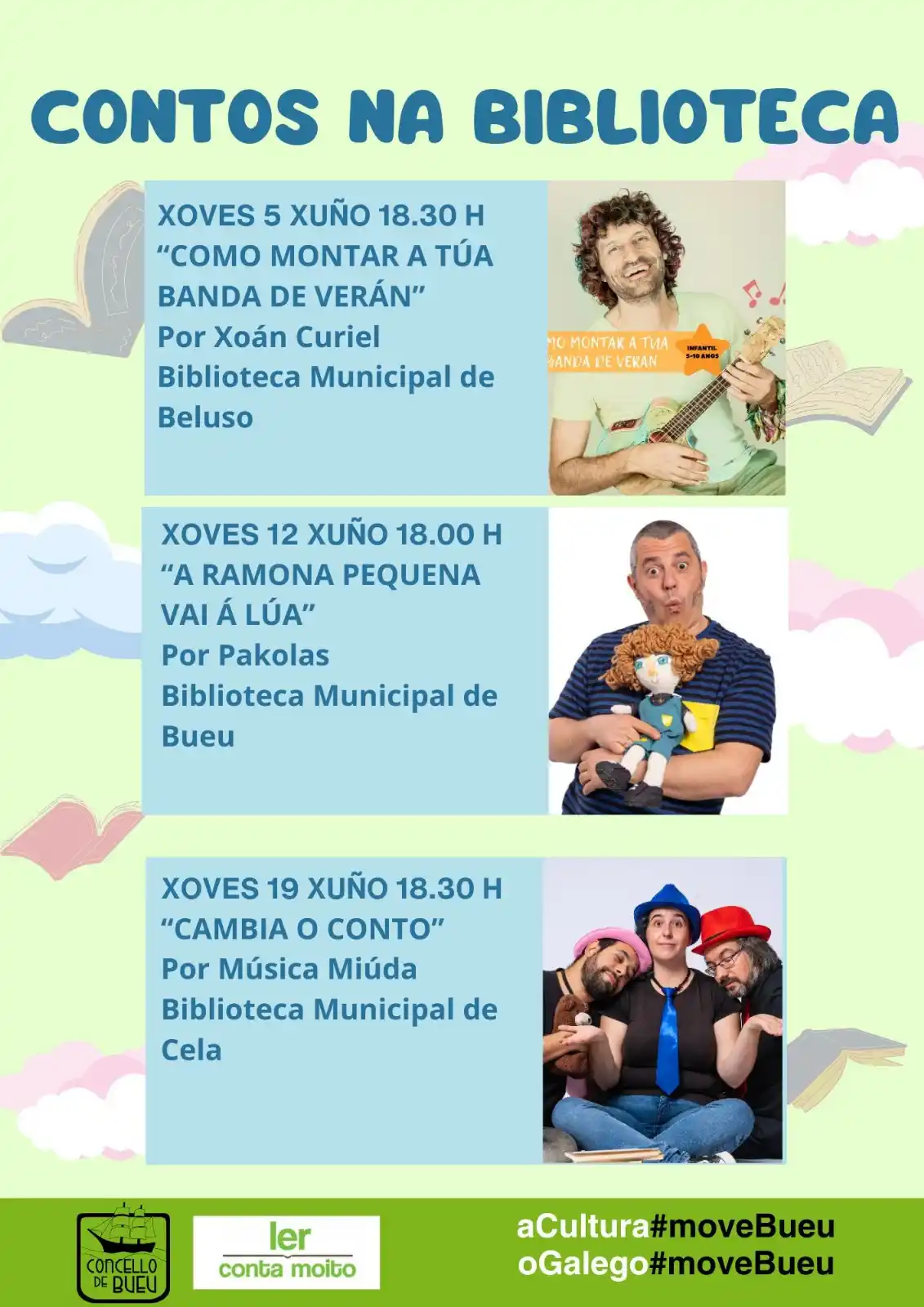 Image from Concello De Bueu: 📚🤩 Este xoves continuamos cos "Contos na biblioteca" Pakolas deleit...