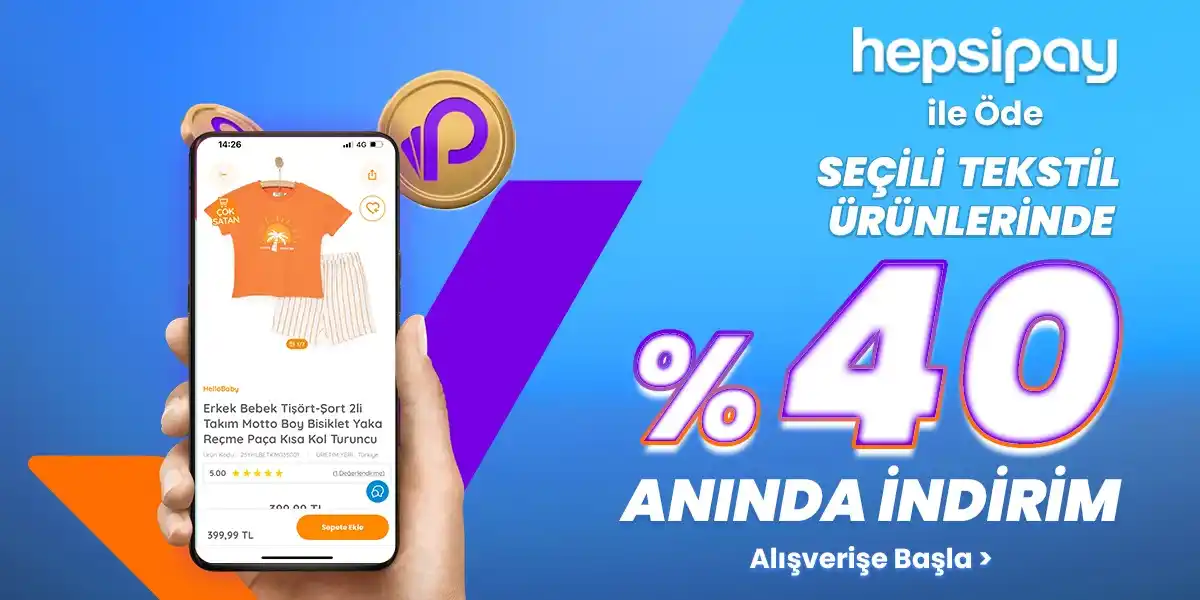 Image from ebebek: Hepsipay ile Öde Seçili Tekstil Ürünlerinde Anında %40 İndirimi Yakala...