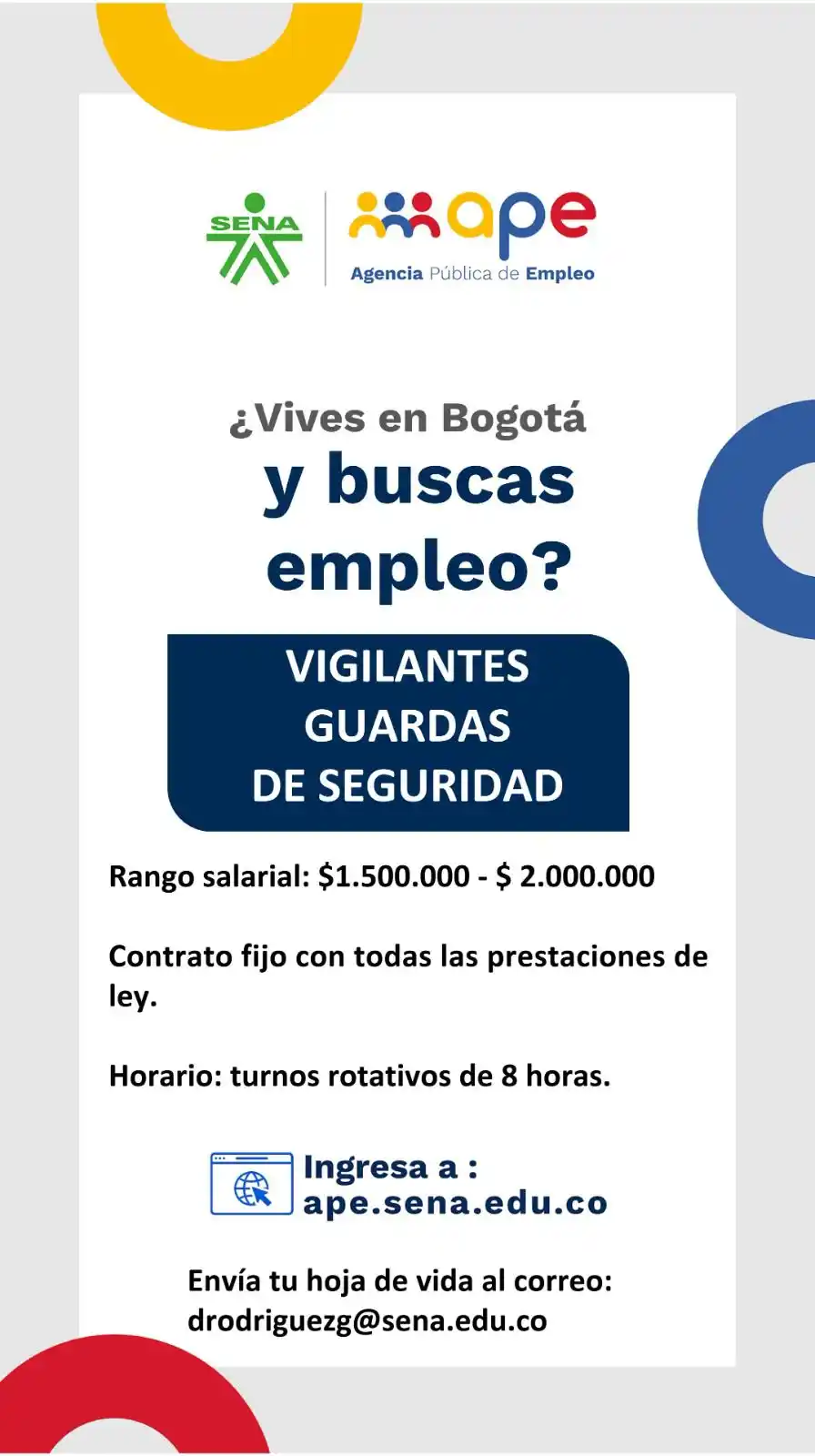 Image from Oportunidades Bogotá: https://x.com/senabogotadc/status/1935763944427212966?s=48 🚨Más de 3...