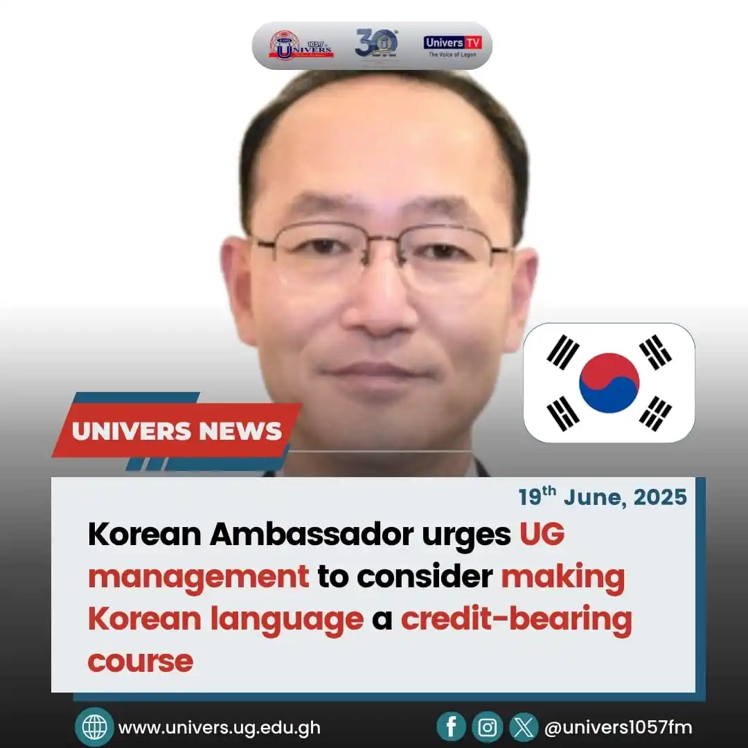 Image from Radio Univers 1057fm: Korean Ambassador urges UG management to consider making Korean langua...