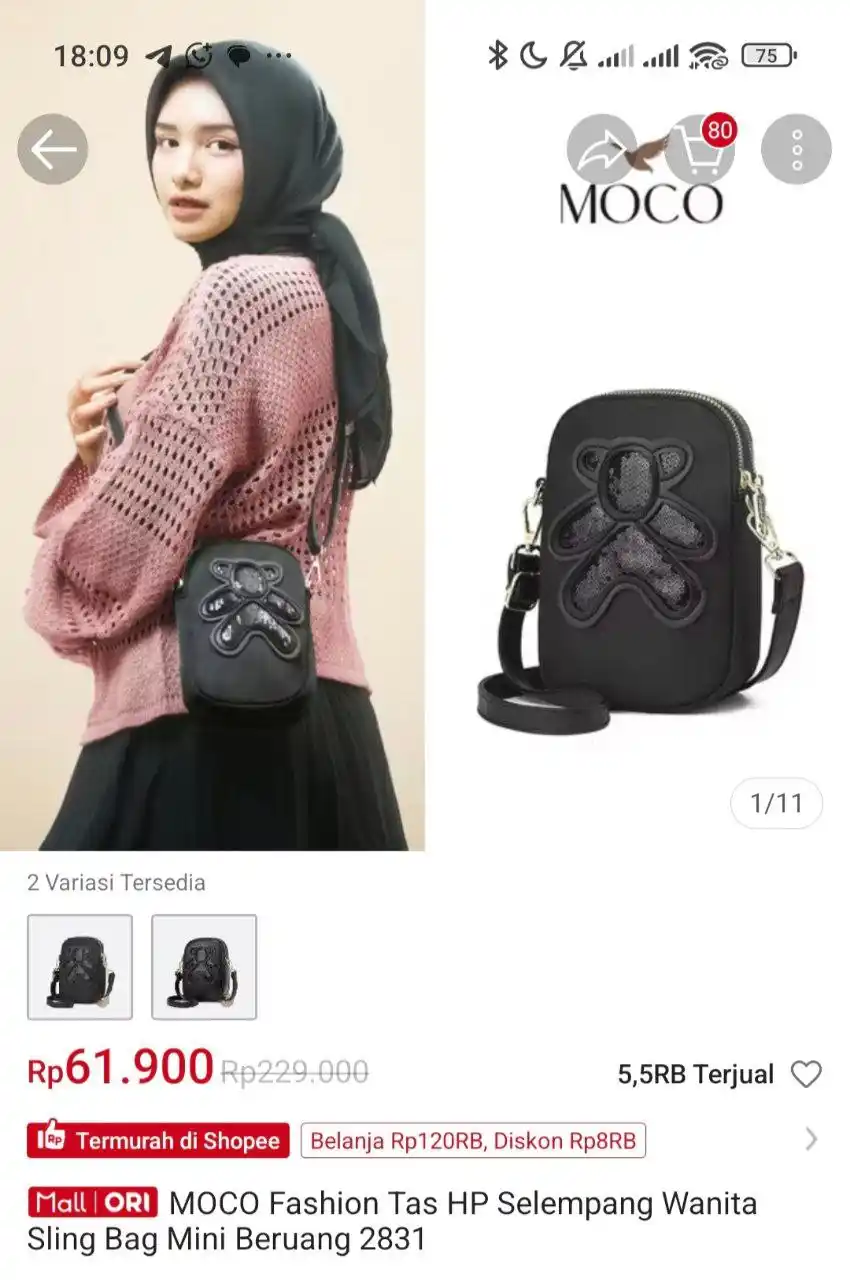 Image from Racun Shopee Receh: MOCO Fashion Tas HP Selempang Wanita Sling Bag Mini Beruang 2831 https...
