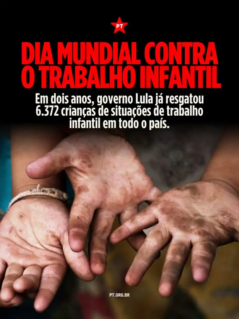 Image from PT - Partido dos Trabalhadores: No Dia Mundial contra o Trabalho Infantil, firmado em 12 de junho, é f...