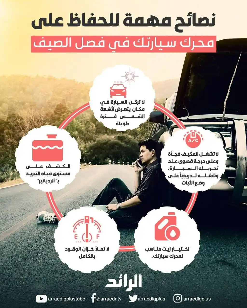 Image from شبكة الرائد الإعلامية: نصائح مهمة حتى لا تدمر محرك سيارتك في فصل <a class="text-blue-500 hov...
