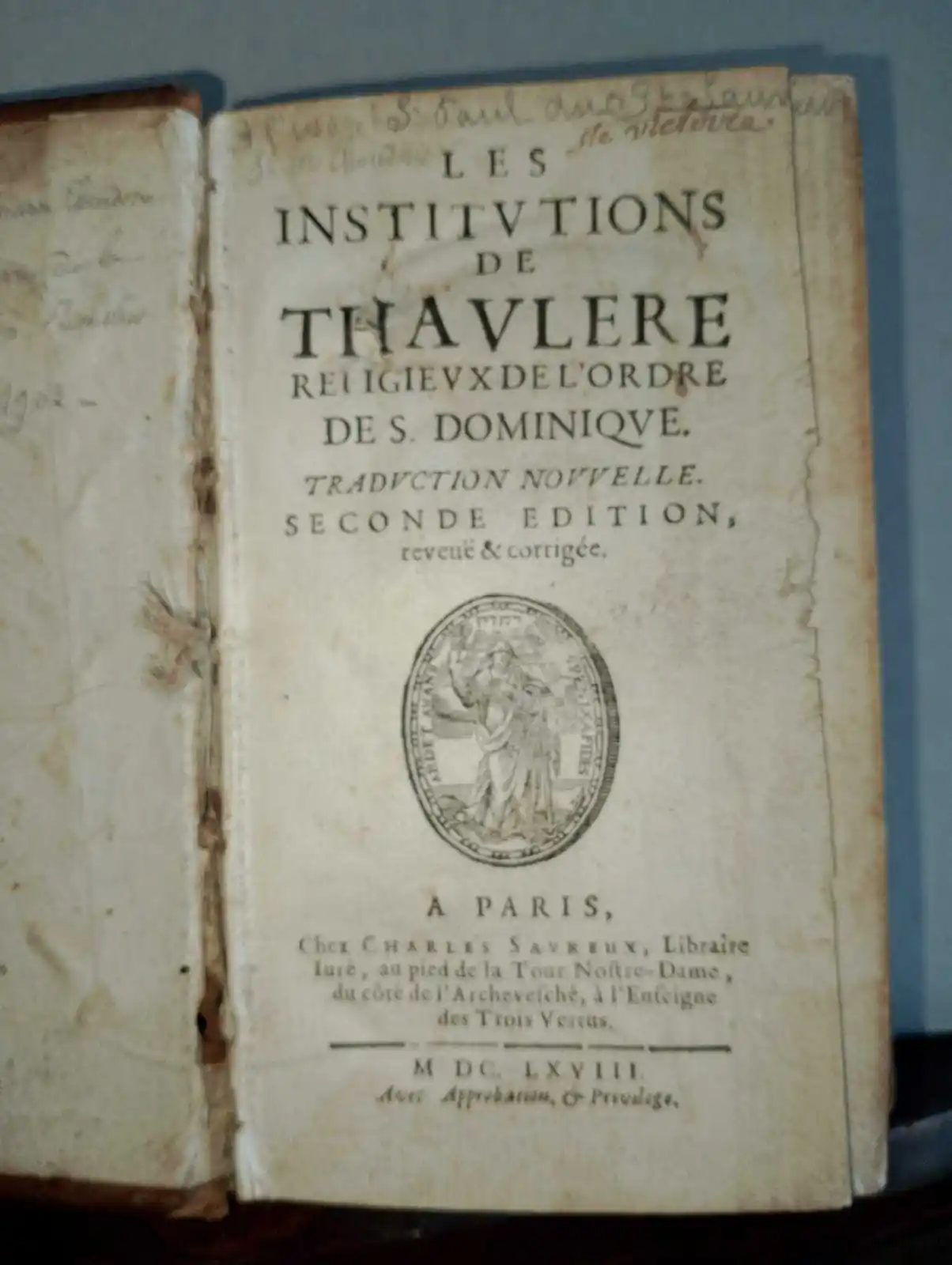Image from Pagine Antiche : ( Pagine Antiche books ) - Tauler Johannes - Les institutions de Thaul...