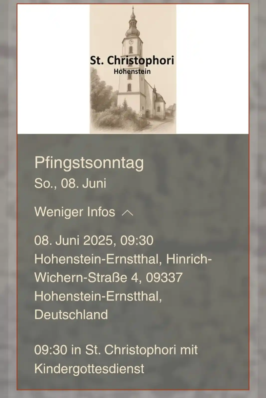 St. Christophori Hohenstein-Ernstthal post