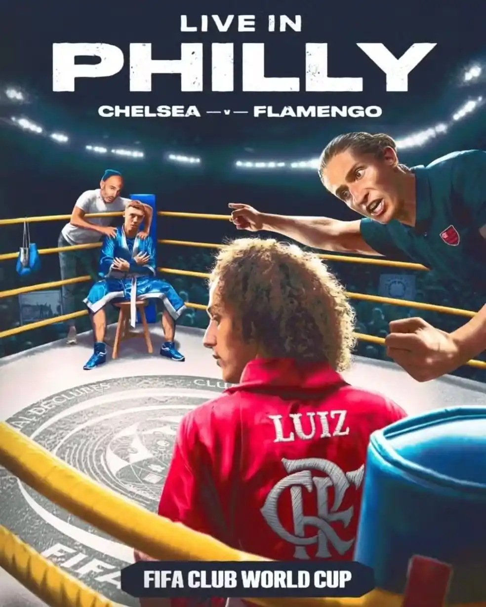 Image from ge.globo | Fortaleza: *QUEM VENCE?* Personagem de cartaz em ringue de boxe para Flamengo x ...