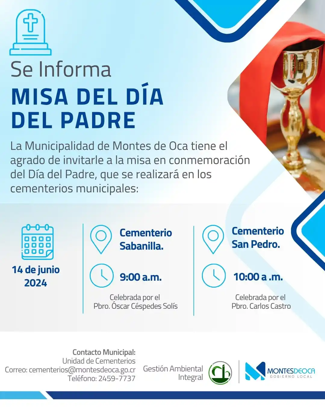Image from La Muni Informa: *Recordatorio* La Municipalidad de Montes de Oca tiene el agrado de in...