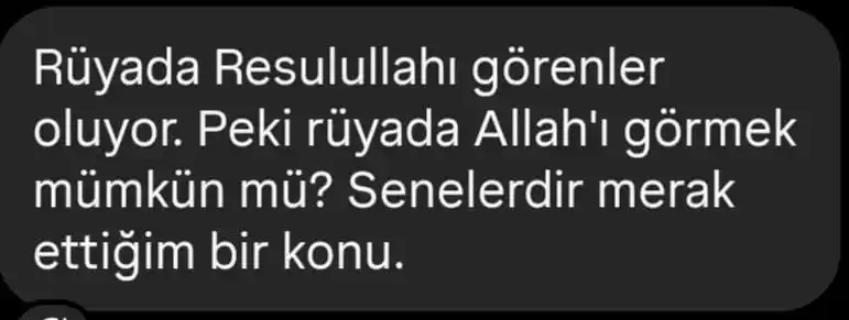 Image from Dr. Batuhan Celik: Rüyada Allah'ı görmek konusu, itikadi açıdan hassas ve derin bir mesel...