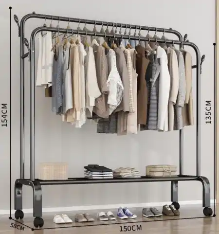 Image from One Deal A Day: *This Price Never To Be Repeated*   *Double-Hang Clothes Rack R199.99*...