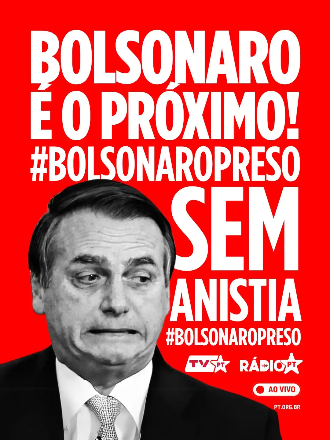 Image from PT - Partido dos Trabalhadores: TIC TAC ⏰ O julgamento ao vivo volta as 14:30 na TvPT com BOLSONARO NO...