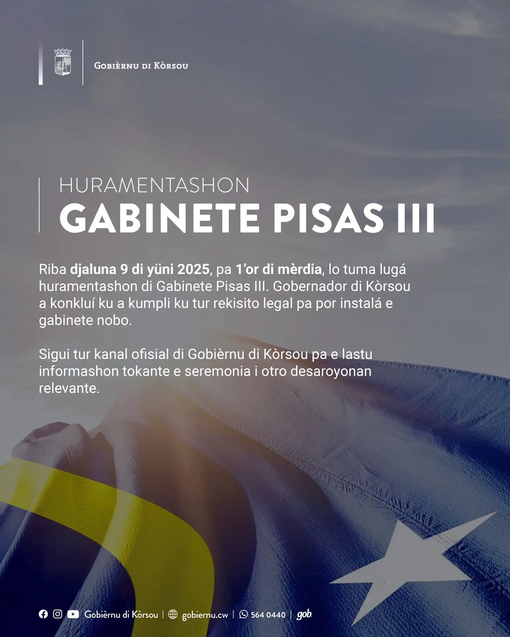 Gobièrnu di Kòrsou post
