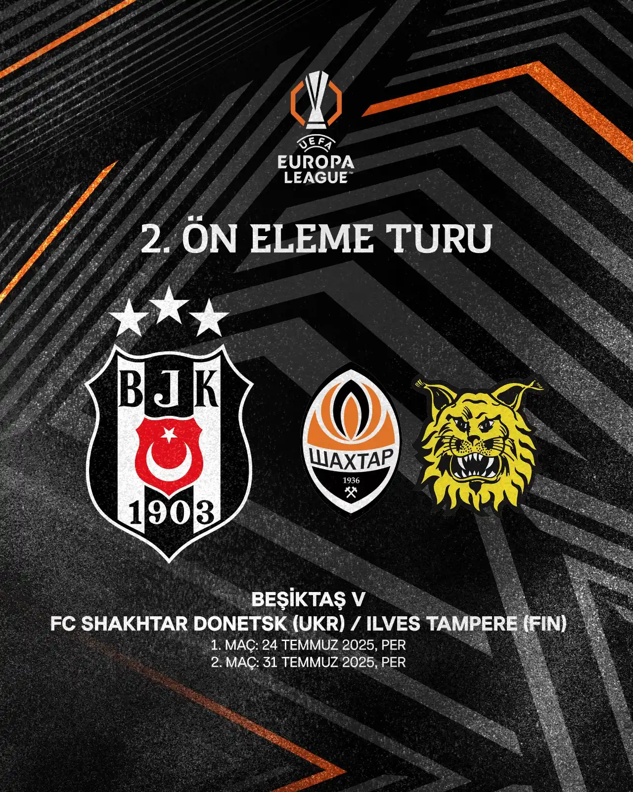 Image from Beşiktaş JK: UEFA Avrupa Ligi 2. Ön Eleme turundaki rakibimiz Ukrayna'dan FC Shakht...