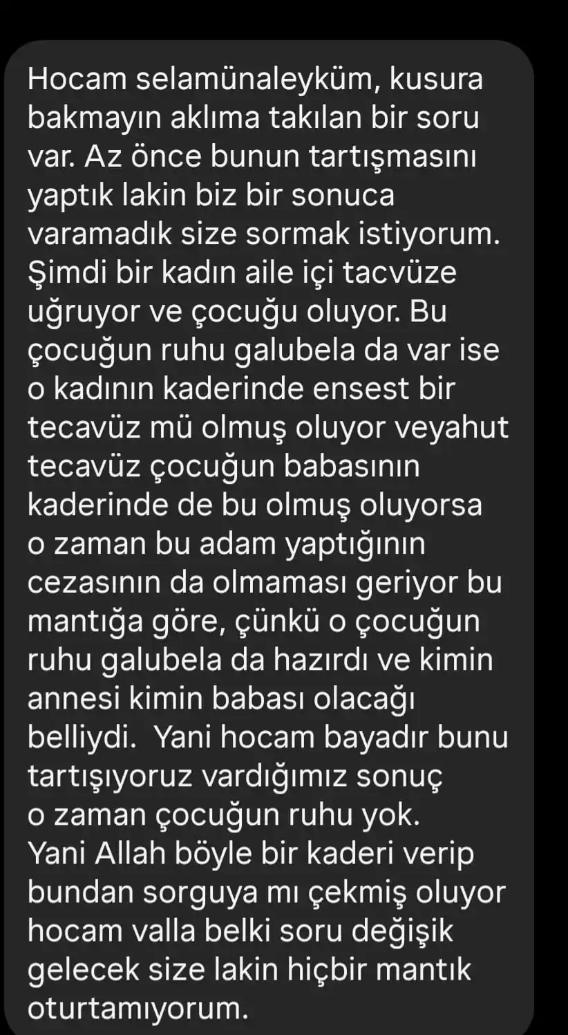 Image from Dr. Batuhan Celik: Ve aleyküm selâm. Bu çok hassas ve derinlikli bir soru. Kolay bir mese...
