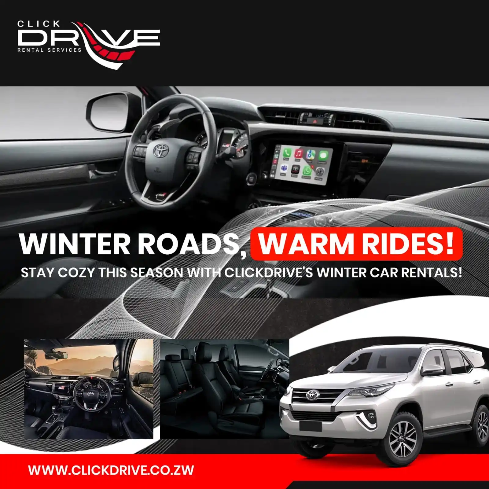 Image from Afrogazette News: ❄️ Winter Roads, Warm Rides! 🚗🔥 Stay cozy this season with ClickDriv...