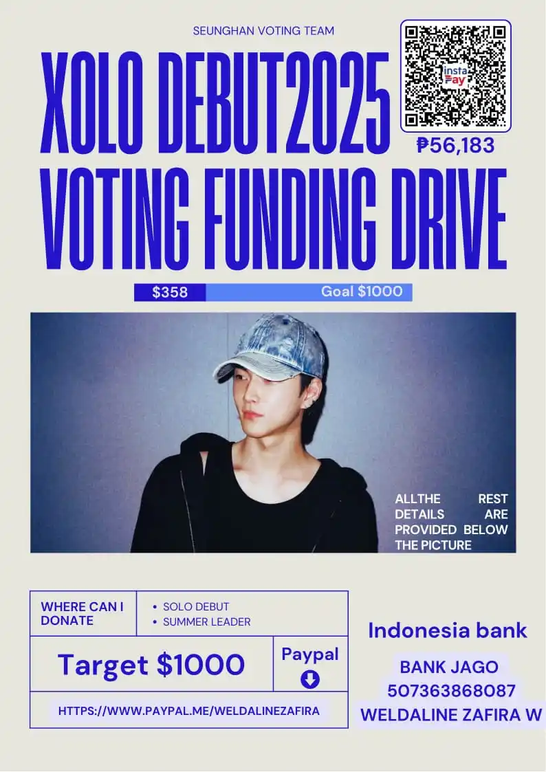 Image from SEUNGHAN SOLO DEBUT: XOLO DEBUT 2025: ALL FOR XNGHAN VOTING DONATION DRIVE 📥 🎯 GOAL: $1,...